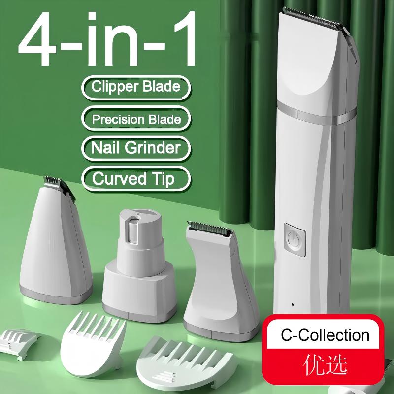 Trimer za šape mačaka, 4-u-1 trimer za pse, trimer za negu ljubimaca, električni trimer, brusilica za nokte, trimer za dlaku na šapama