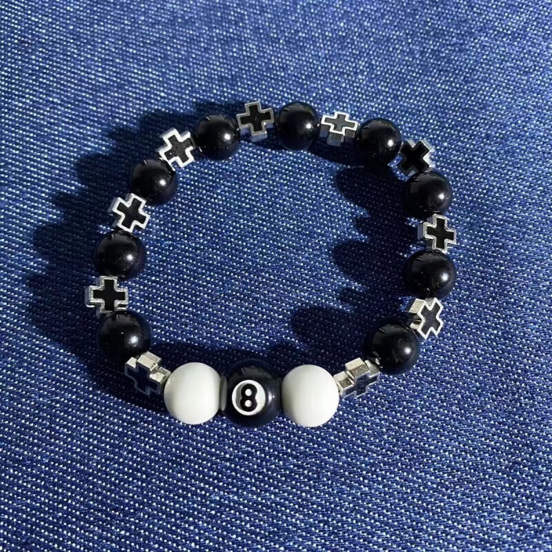 8-lopta biliard + krst narukvica — Ulični stil, jedinstven dizajn