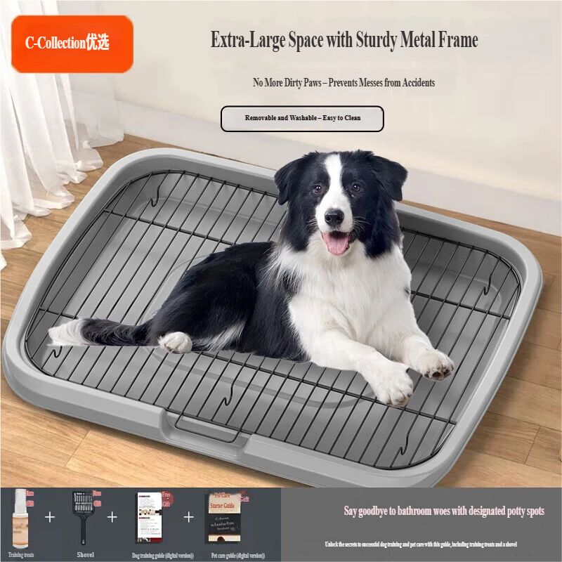 WC za pse protiv gaženja — Metalni ram, za sve veličine pasa - Veliki WC za pse — Preporučuje se za ljubimce ispod 25 lbs